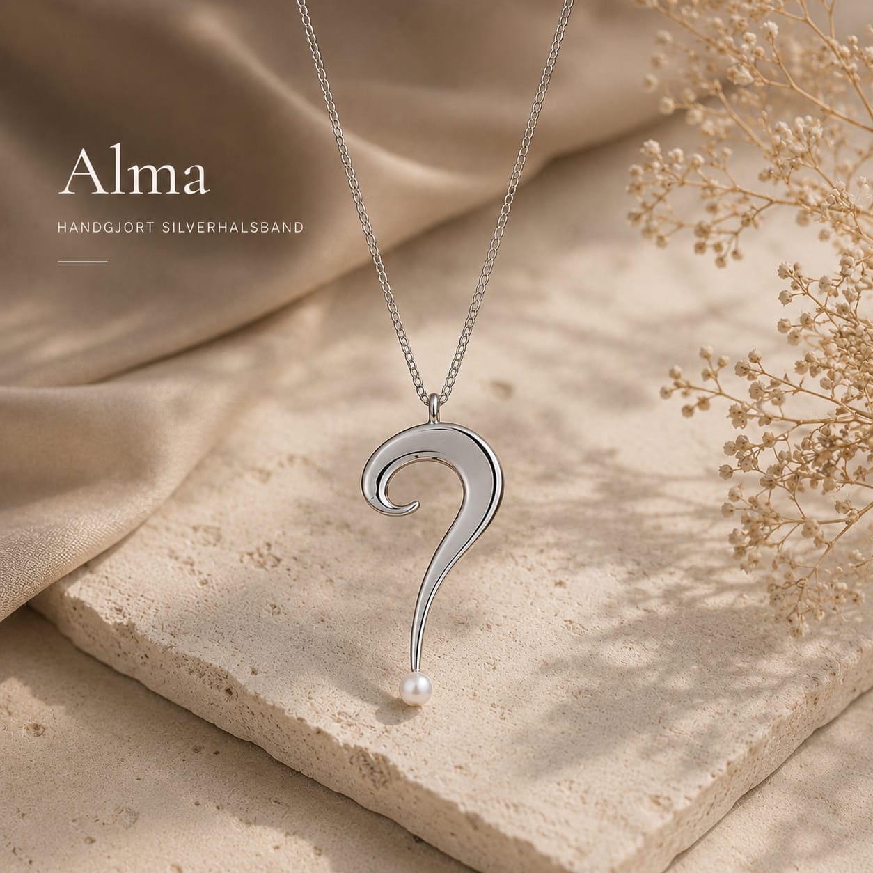 Alma - Handgjort silverhalsband - Skelin Silver